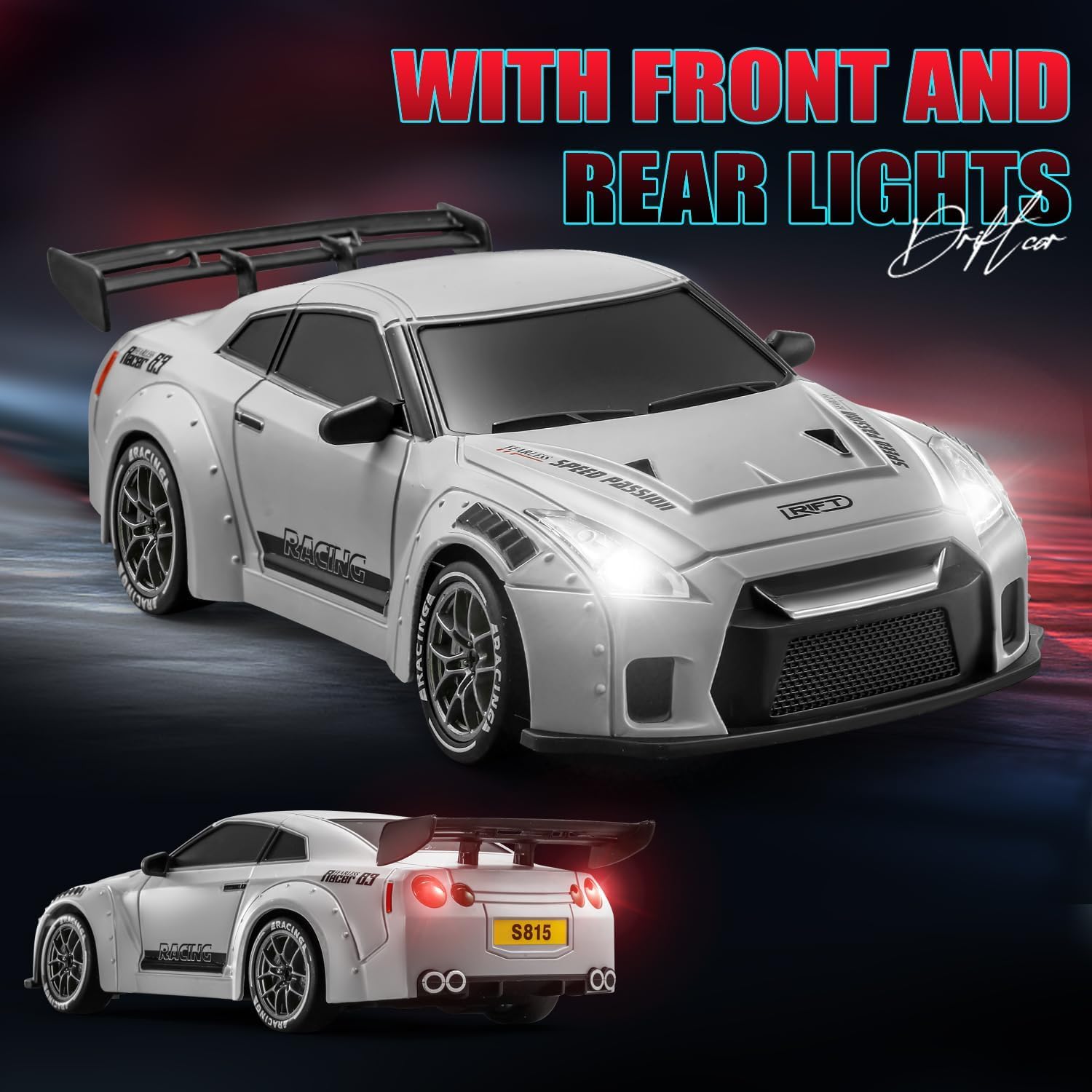 Jack Royal Tokyo Drift Remote Control 1:20 Scale Drift Car | 20Kmph, 2.4Ghz | 4 Wheel Drive Boost Mode with Type -C Charging 2 in 1 App + Remote Re-cahrgeable Drifting Car with LED Head Light — Amazon image 8