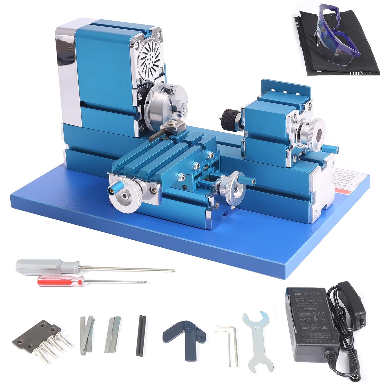 Mini tour en métal, 36 W, outil électrique de bricolage pour le travail du bois, le modélisme, l'équipement entièrement métallique pour le bois, le plastique, le traitement des métaux souples, 20 000