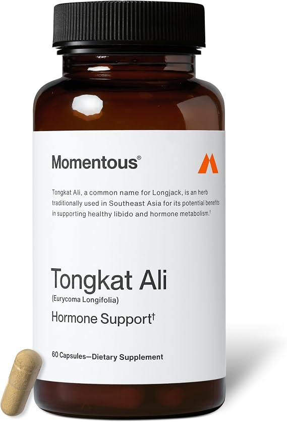Momentous Tongkat Ali Supplement - Longjack Root Extract Powder for Men & Women - Supports Hormone Balance, Performance, Mood - Natural Wellness - Informed Sport Certified - 400 mg - 30 Servings