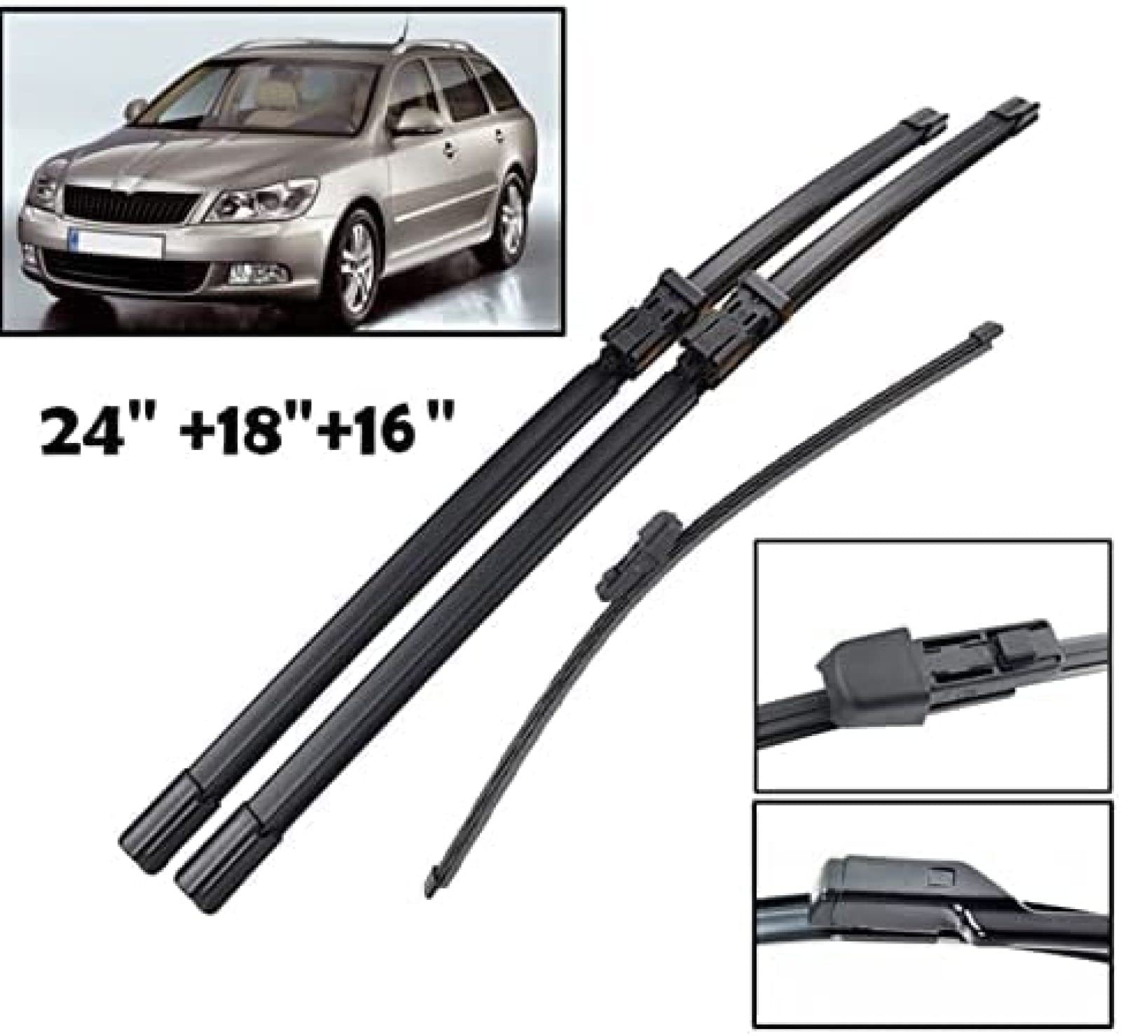 Limpiaparabrisas para Ventana de Coche, escobillas limpiaparabrisas para Coche, para Skoda Superb Estate Combi B6 2008-2015, escobilla limpiaparabrisas