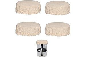 Sourdough Starter Jar Cover Cloth Set with Breathable Fabric (4-Pack)