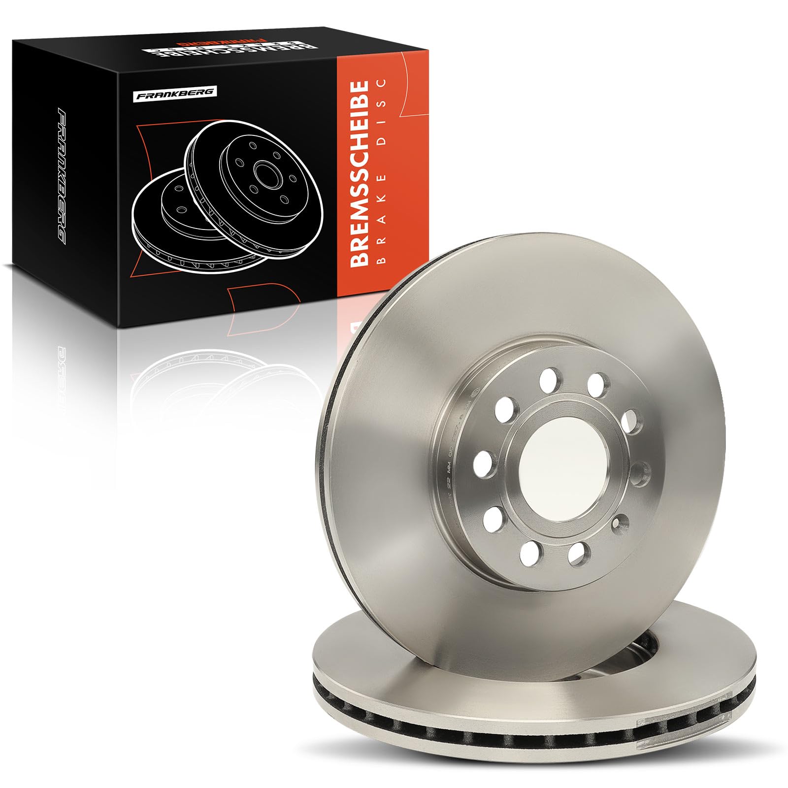 Frankberg Set di dischi freno incl. 2x Dischi Freno Anteriore Ventilato Diametro288mm Compatibile con Golf VI 5K1 Golf V 1K1 Golf Plus 521 5M1 Replace# JZW615301J,5C0615301A