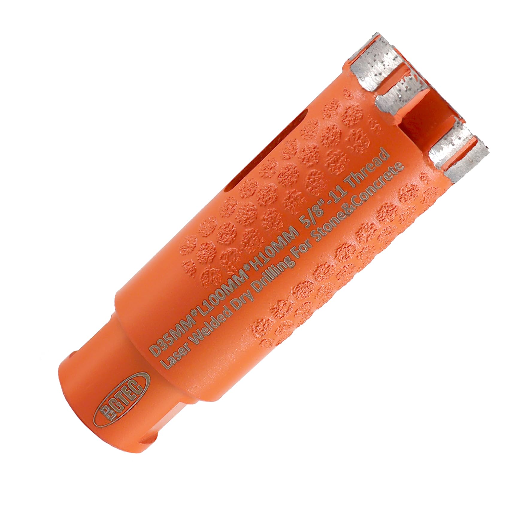 BGTEC Diamond Core Drill Bit,35mm 1-3/8" Granite Laser Welded Hole Saw with 5/8-11 Thread for Marble Concrete with Vacuum Brazed Outside and Inside