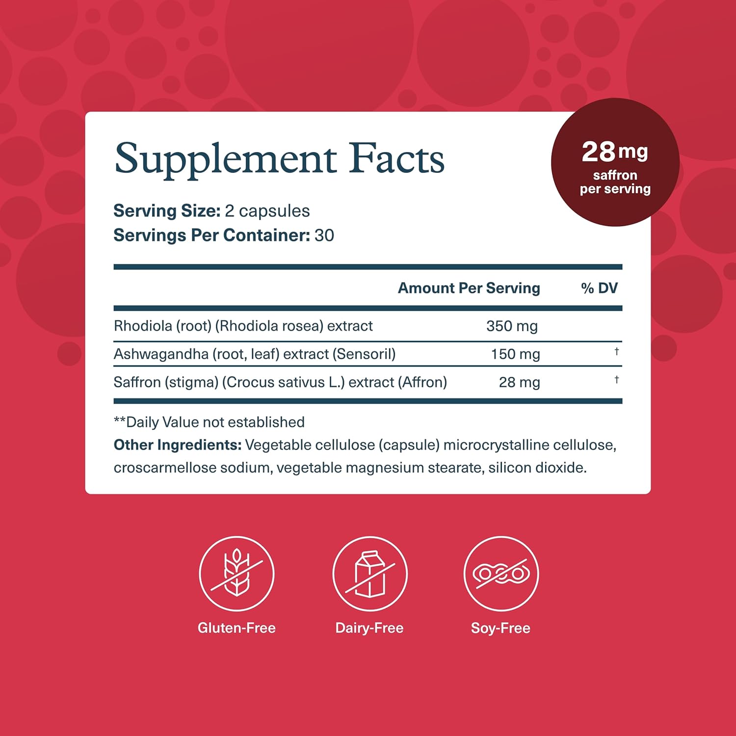 Youtheory Saffron - Vegan Energy Supplement for Men & Women* - Contains Rhodiola Rosea & Ashwagandha - Dairy, Soy & Gluten Free - 60 Vegetarian Capsules - Image 3