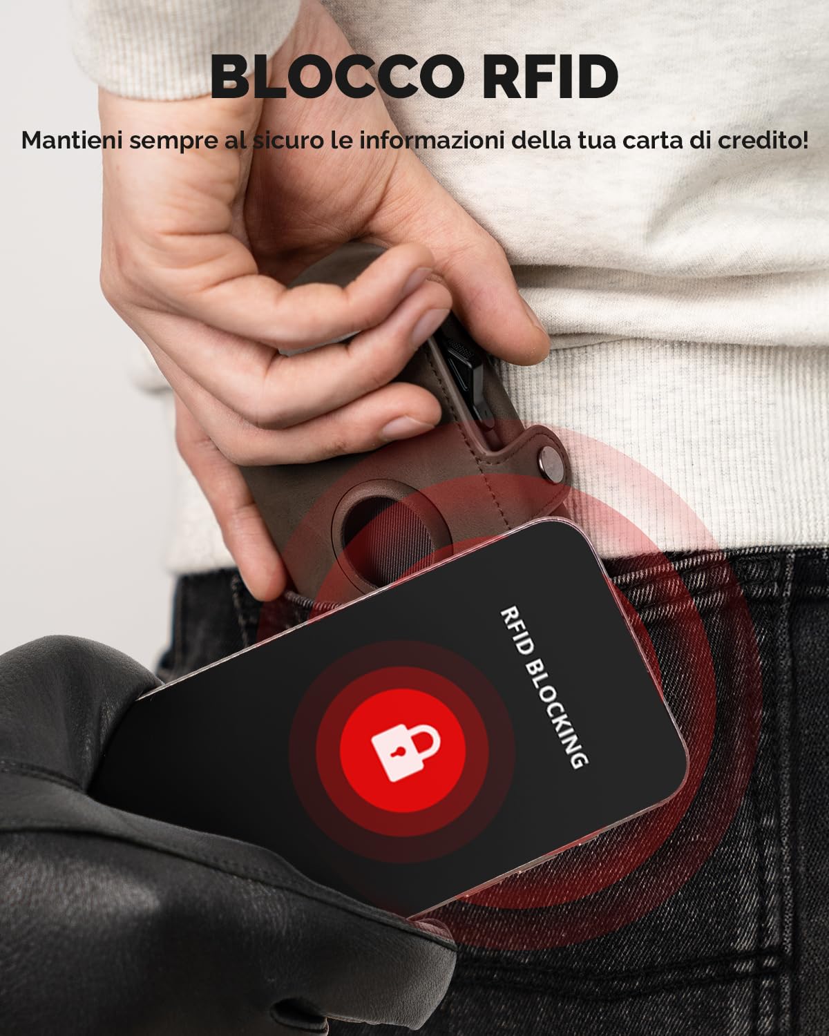 Portafoglio Uomo AirTag Porta Carte di Credito Uomo Portacarte Portafoglio Slim RFID Airtag Wallet Porta Airtag Apple Smart Tag Portamonete Capacità per 9-12 carte Finestra ID di Tasca per Monete