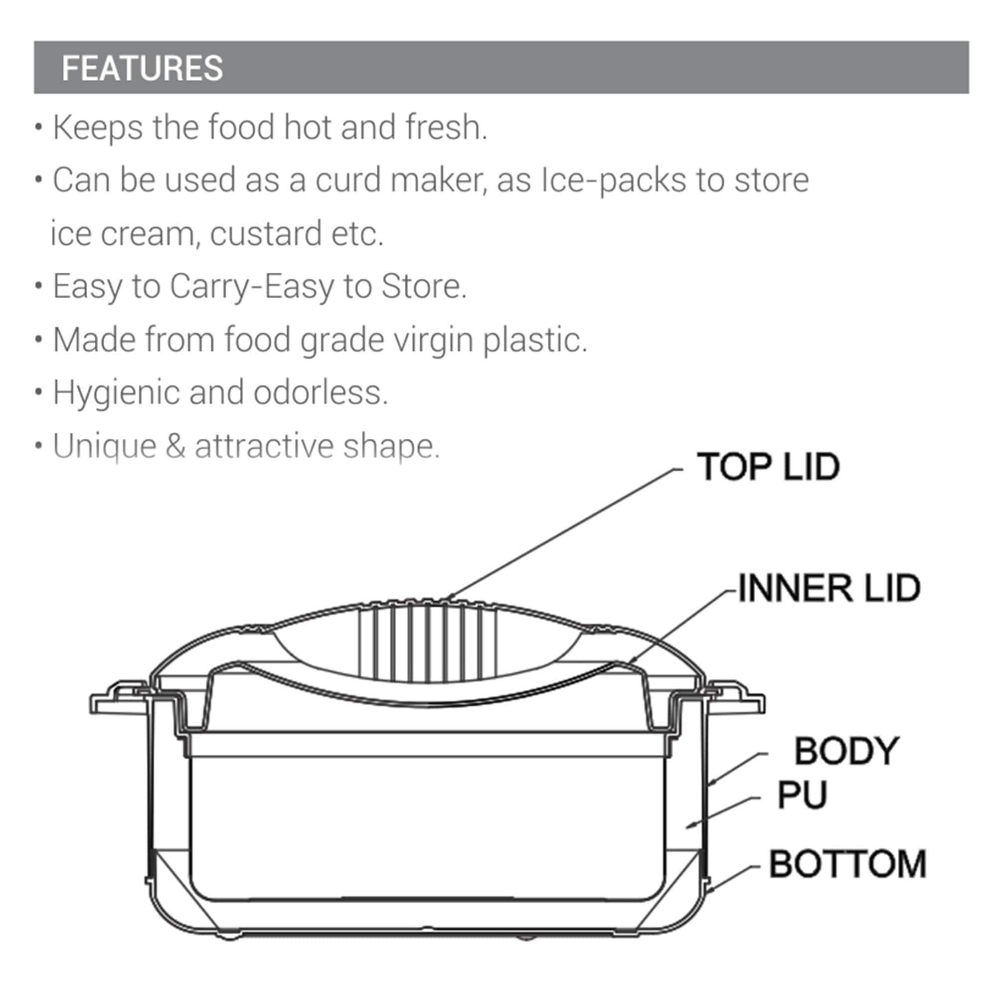 Milton Orchid Jr. Casserole Set - Keeps Food Hot -5