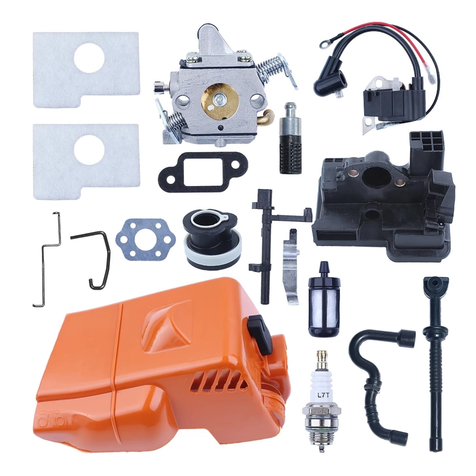 Pièces de rechange pour tronçonneuse avec carburateur, bobine et boîtier de filtre MS180 018