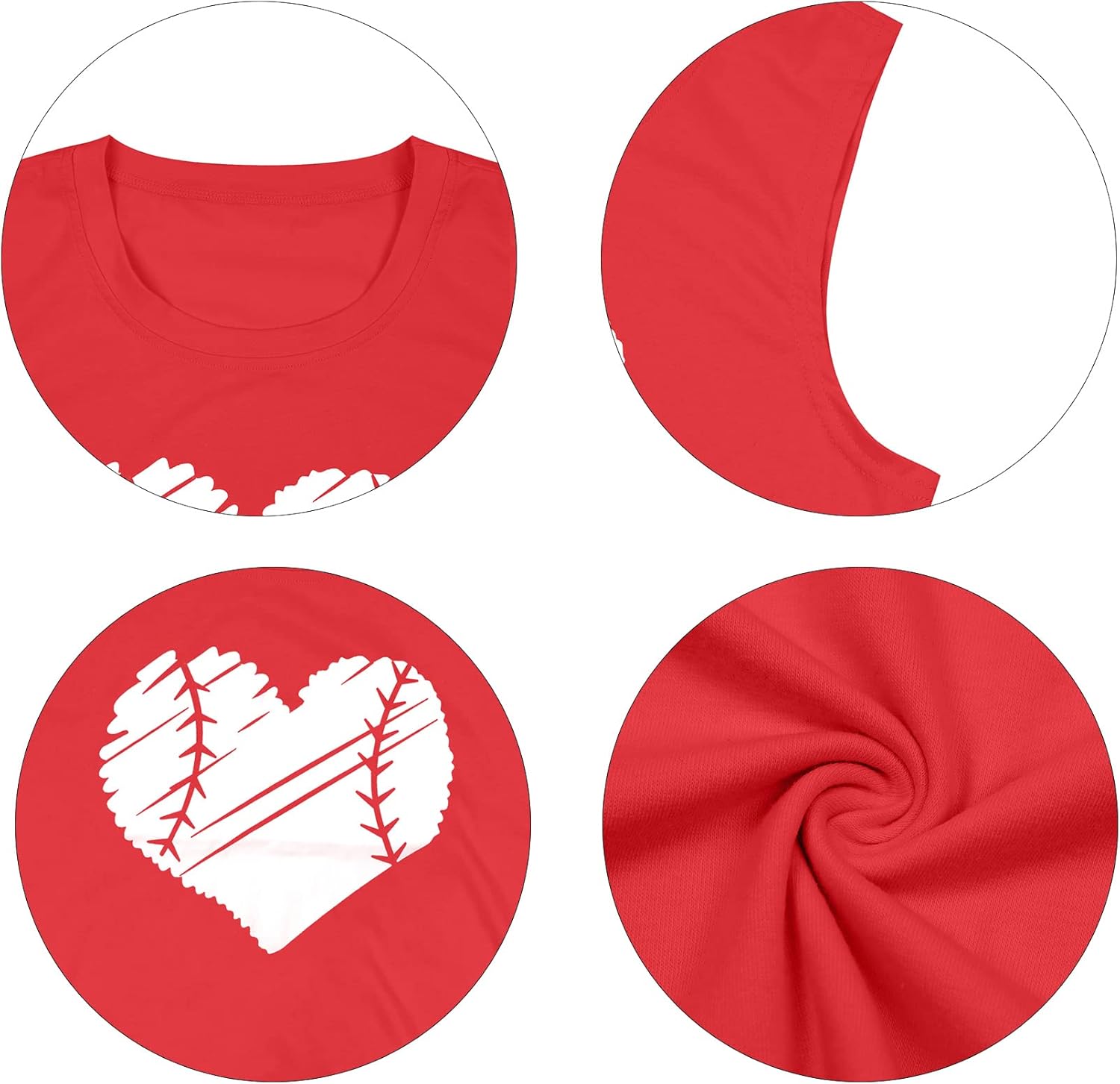 TAOHONG Baseball Tank Top Women Heart Print Baseball Tanks Cute Workout Graphic Casual Summer Sleeveless Shirt Vest Top - Image 4