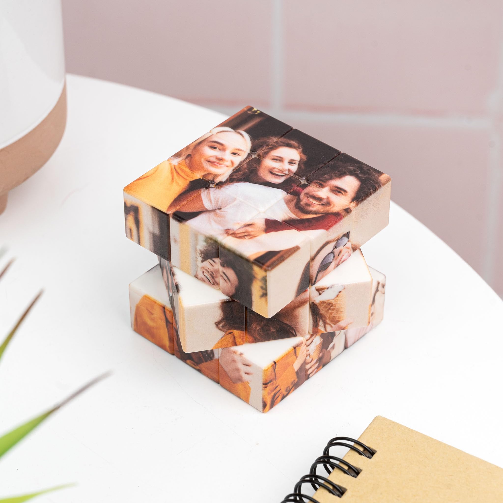 Wanapix | Cubo de Velocidad Personalizado 3x3 | Cubo de Lógica Giratorio con 6 Fotos | Impresión Directa sobre Cada Cara