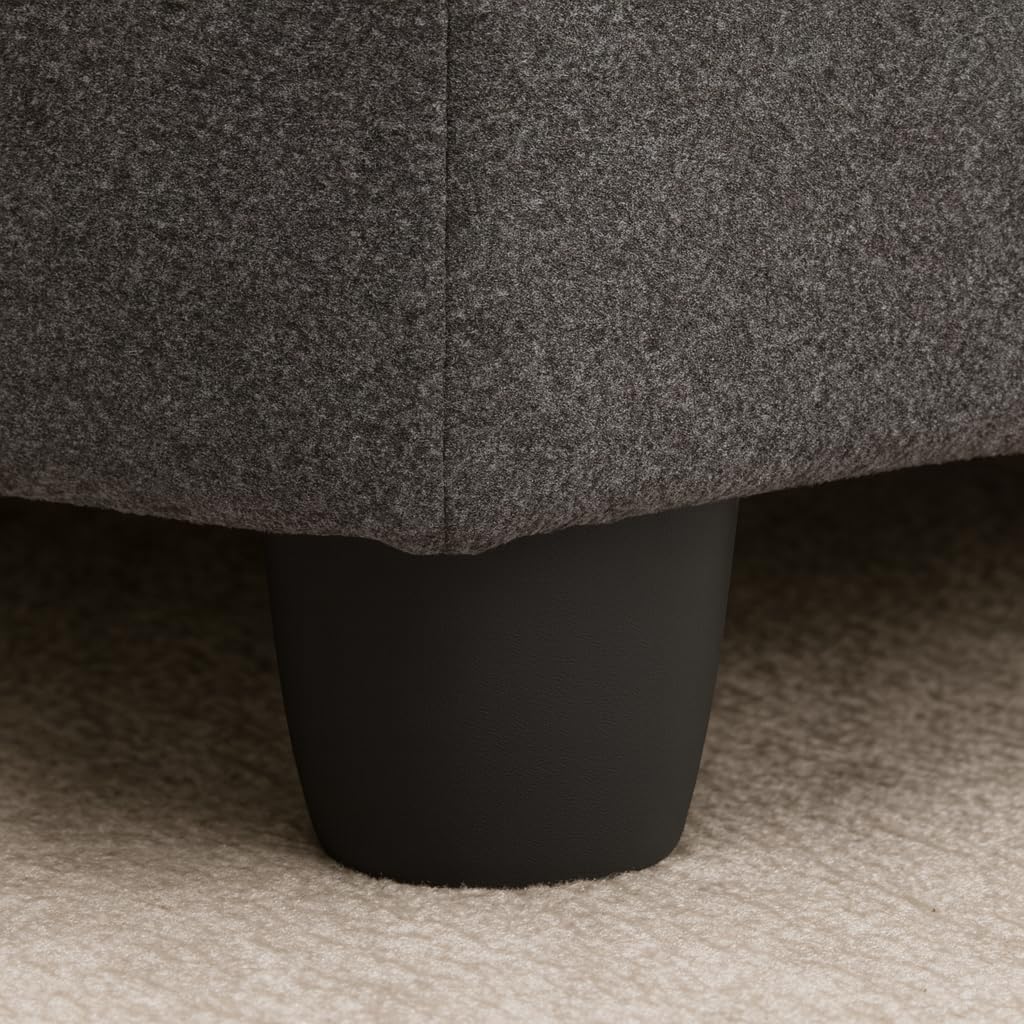 Dark Gray Bunny Ear Pet Friendly Armchair with Built in Cat Dog Hideaway, Cozy Dual Use Sofa Chair with Side Pocket, Upholstered Single Sofa Chair for Living Room Bedroom Office