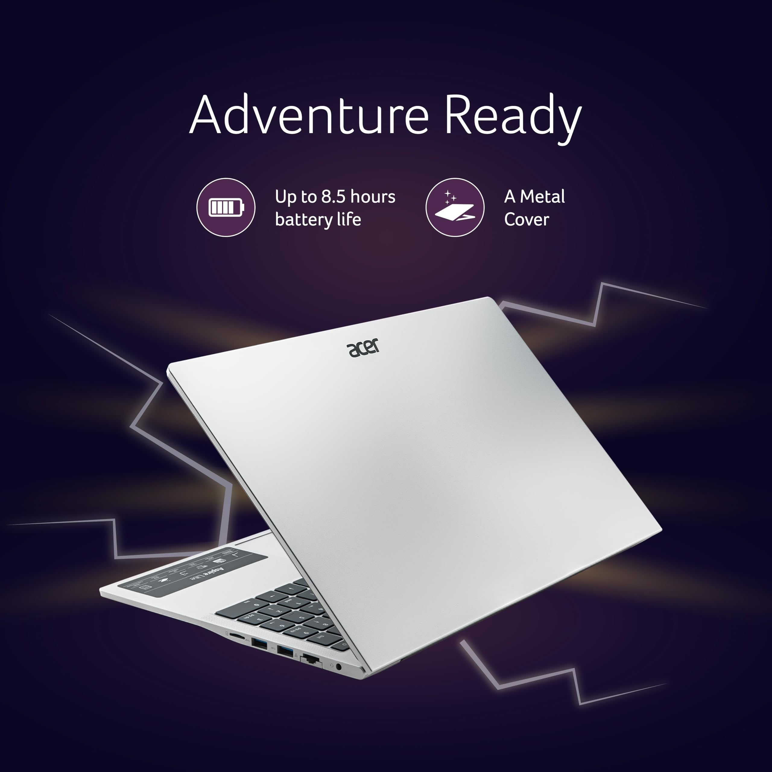 acer Aspire Lite,13th Gen, Intel Core i5-13420H Processor, 16 GB RAM, 512 GB SSD, Full HD IPS, 15.6"/39.62 cm, Windows 11 Home, MS Office, Pure Silver, 1.70 kg, AL15-52H, Thin and Light Laptop — Amazon image 9