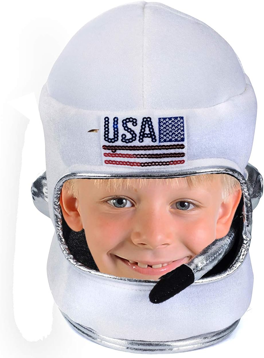Vista 2 de Tigerdoe Casco de astronauta disfraz de astronauta casco espacial color blanco Blanco