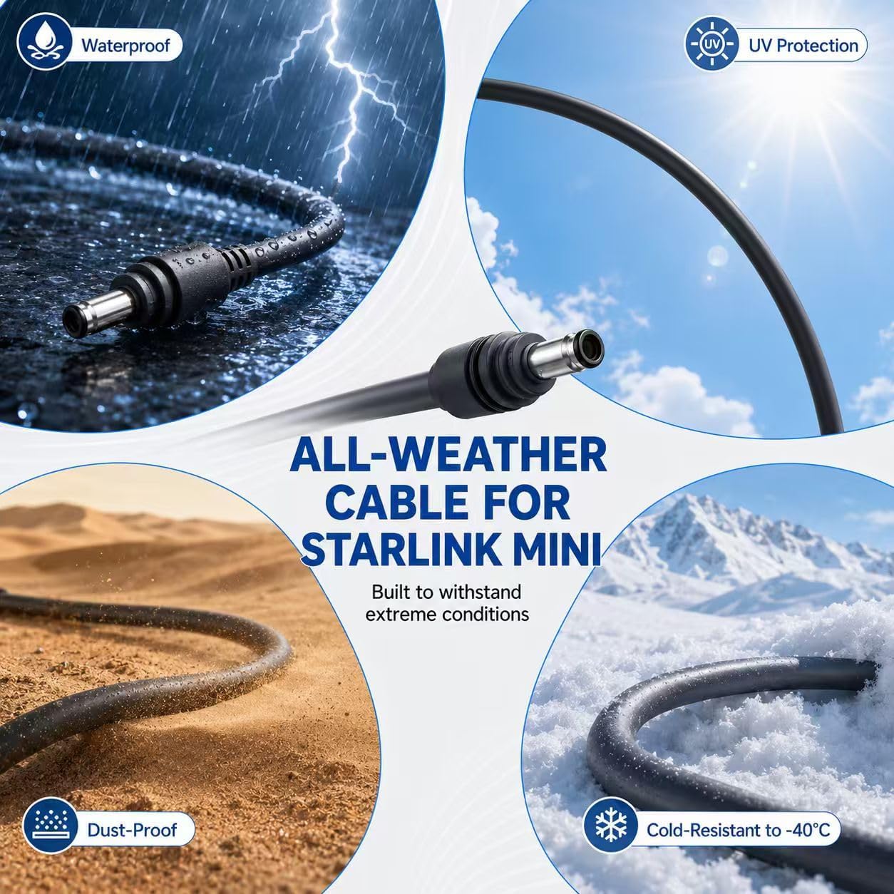 105W Boost Starlink Mini Car Adapter, Reduces Reboots & Power Supply Issues, Starlink Mini Cable + Cigarette Lighter Adapter 12V-24V with Digital Display DC Power Cable for Cars, RVs and Boats, 10FT