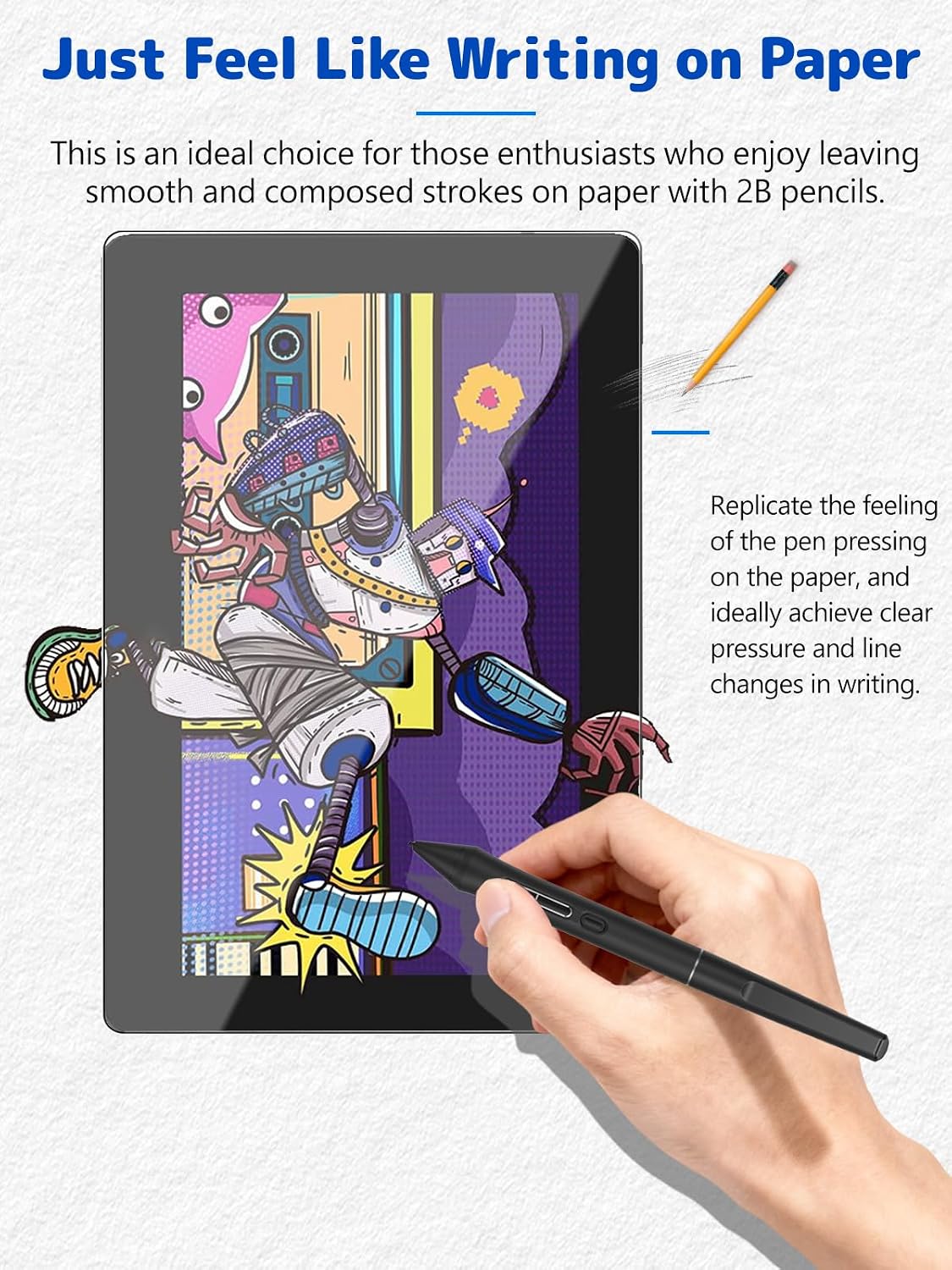 1-Pack Matte Screen Protector for GAOMON PD1320 13.3 Inch Reading Tablet,Matte Anti-Glare PET Film, Anti-Fingerprint & Scratch-Resistant for Natural Writing and Reading image 2