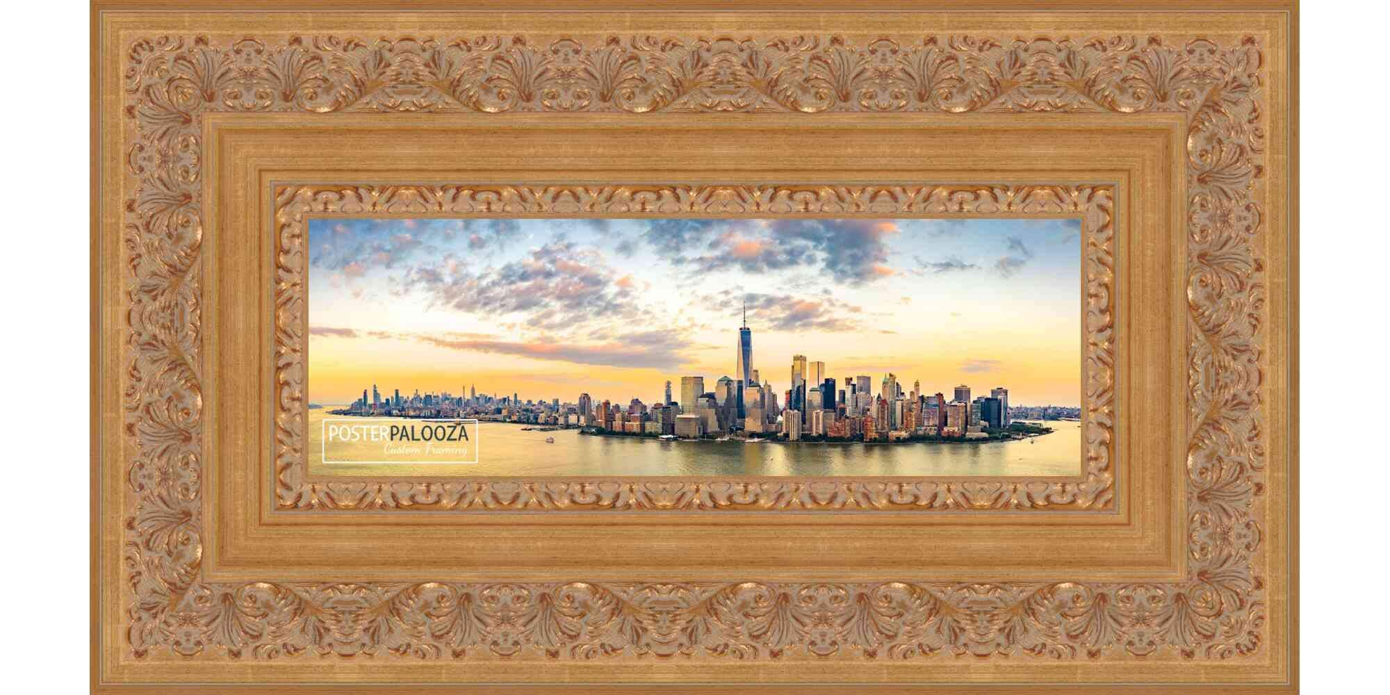 Amazon.co.jp: Poster Palooza 20x8 装飾アンティークゴールド 木製