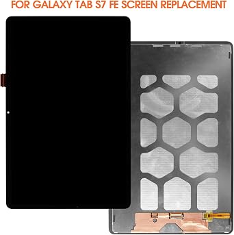 Screen for Samsung Galaxy Tab S7 FE Screen Replacement for Samsung Tab S7 FE Tablet LCD Screen SM-T730,SM-T733 Touch Display Digitizer Assembly Repair Parts(Black No Frame)