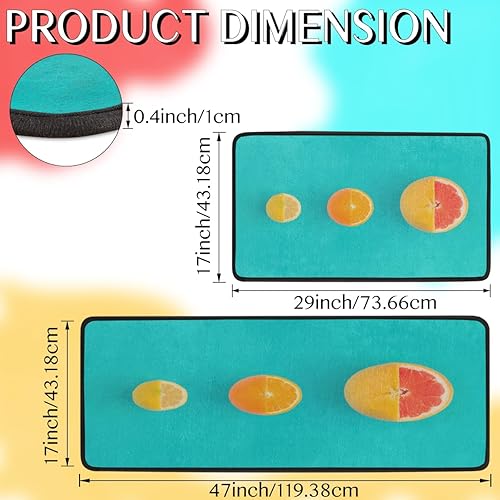 Miniatura 2 de GUYOS Simple Fruit Patterns - Tapete de cocina acolchado antifatiga, juego de 2 piezas, duradero, resistente a las manchas, parte inferior