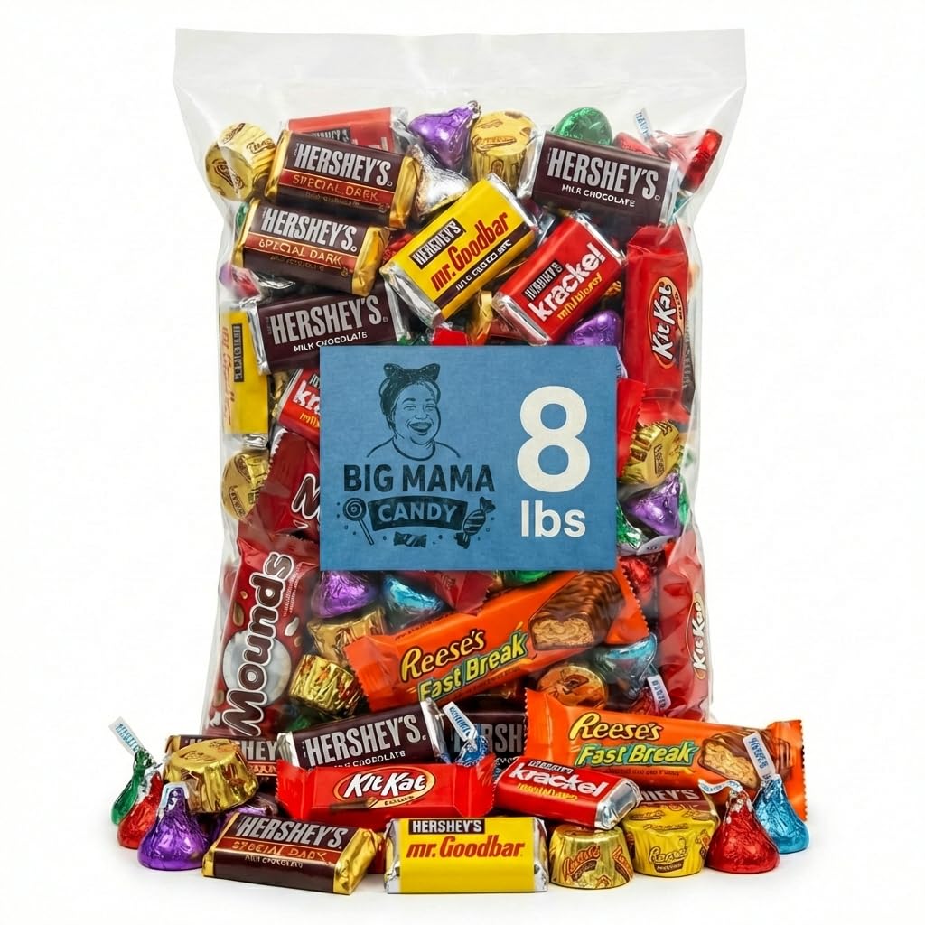 Big Mama Candy Assorted Chocolate Variety Pack 8 lbs - Bulk Individually Wrapped Candy Party Favors, Pinata & Goodie Bags, Mother's Day