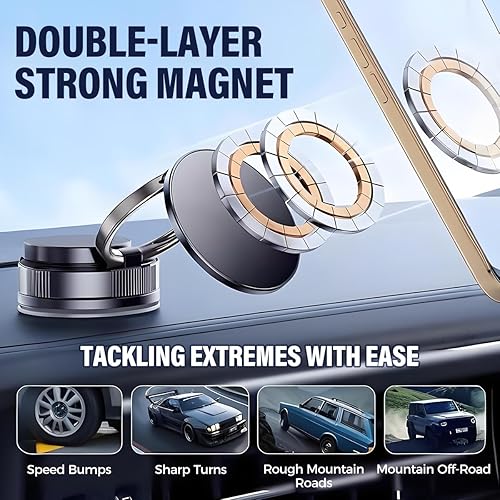 Miniatura 6 de Soporte magnético de vacío ajustable de 360, soporte magnético de vacío plegable 2025, soporte magnético de absorción de vacío para automóvil, se