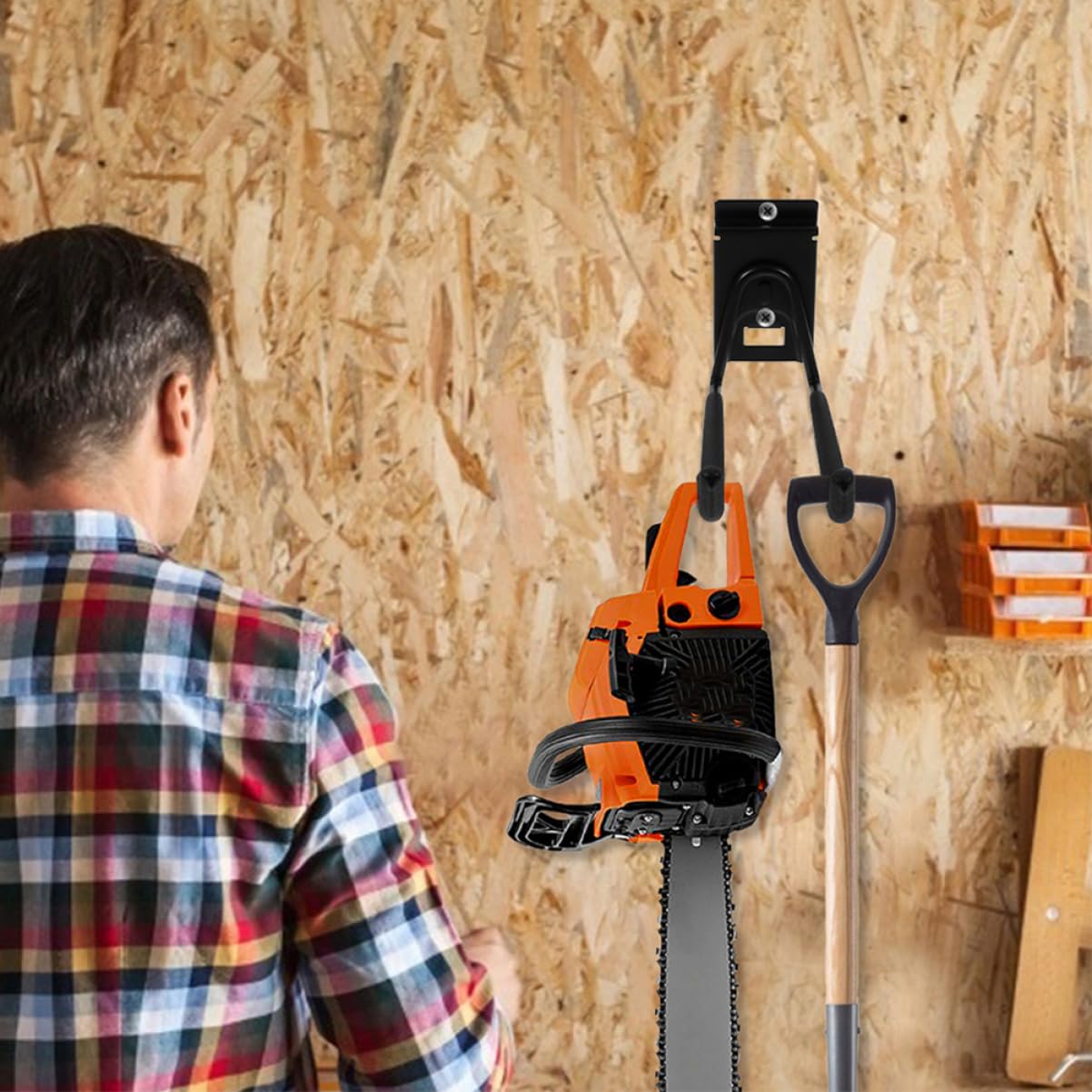 Mobestech Ganchos de Pared para Garaje de 8 Pulgadas, Hierro, 2 Piezas