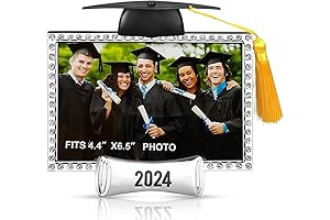 2024 Grad Picture Frames with Bachelor Cap and Tassels