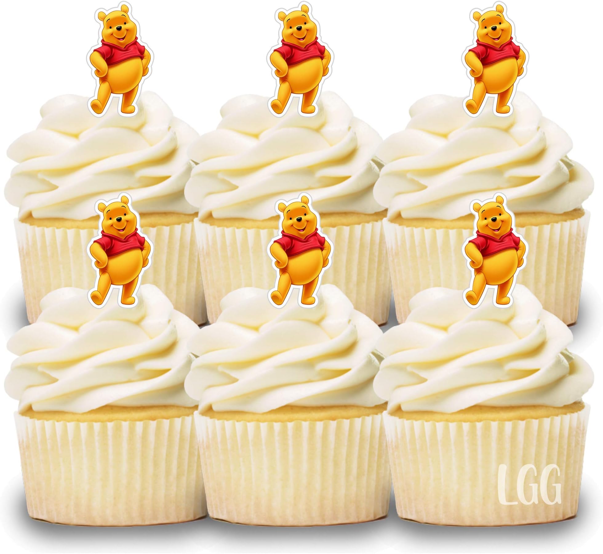 24 Mini Cupcake Toppers WINNIE THE POOH/Birthday Party/Cake Decorations
