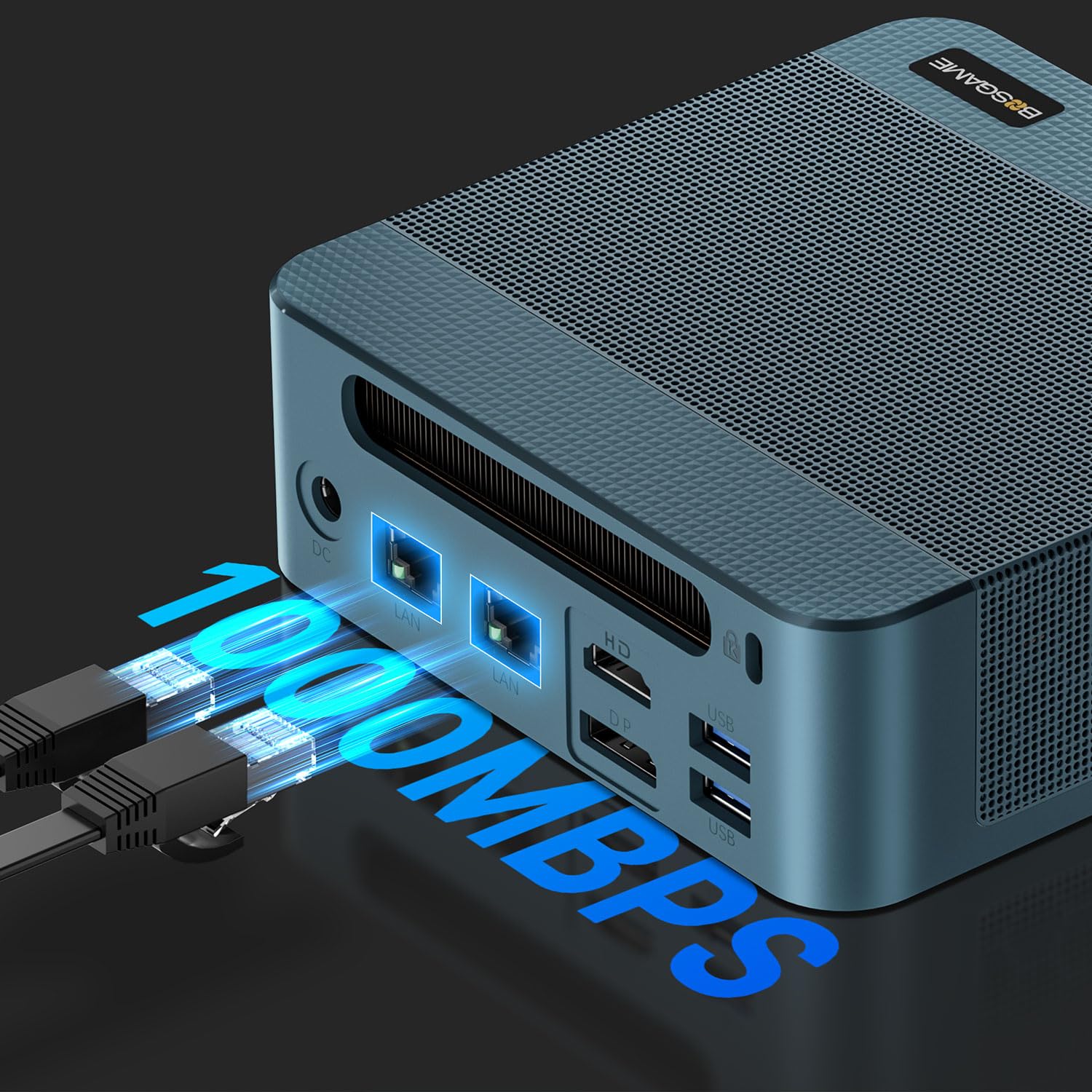 BOSGAME P2 Mini PC Windows 11 Pro, 12th Gen i7-12700H (14C/20T, up to 4.7GHz), 32GB DDR4 512GB PCIe SSD Mini Computers with HDMI+DP+TypeC Support Wi-Fi6E BT5.2, Dual LAN Mini PC