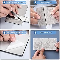 Vista 7 de Art3d Azulejos para salpicaduras de 102 piezas para despegar y pegar para estufa, cocina, baño, chimenea, 3 x 6 pulgadas, pegar en azulejos de metro