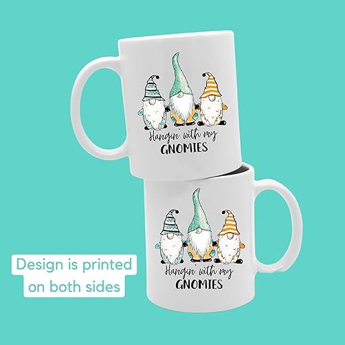Miniatura 3 de DashaAlexander Divertida taza de cerámica de gnomo, taza de café Hangin with my Gnomies, regalos para adultos, taza de café, día de San Valentín,