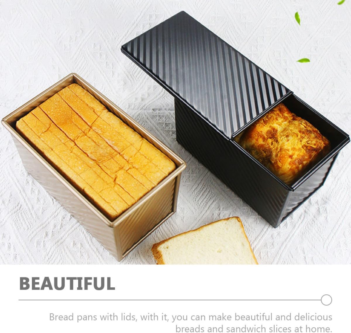 Carbon Steel Toast Mold with Lid Nonstick Baking Pan for Bread Kitchen Baking Supply for Toast and Loaves Easy to and Use Capacity
