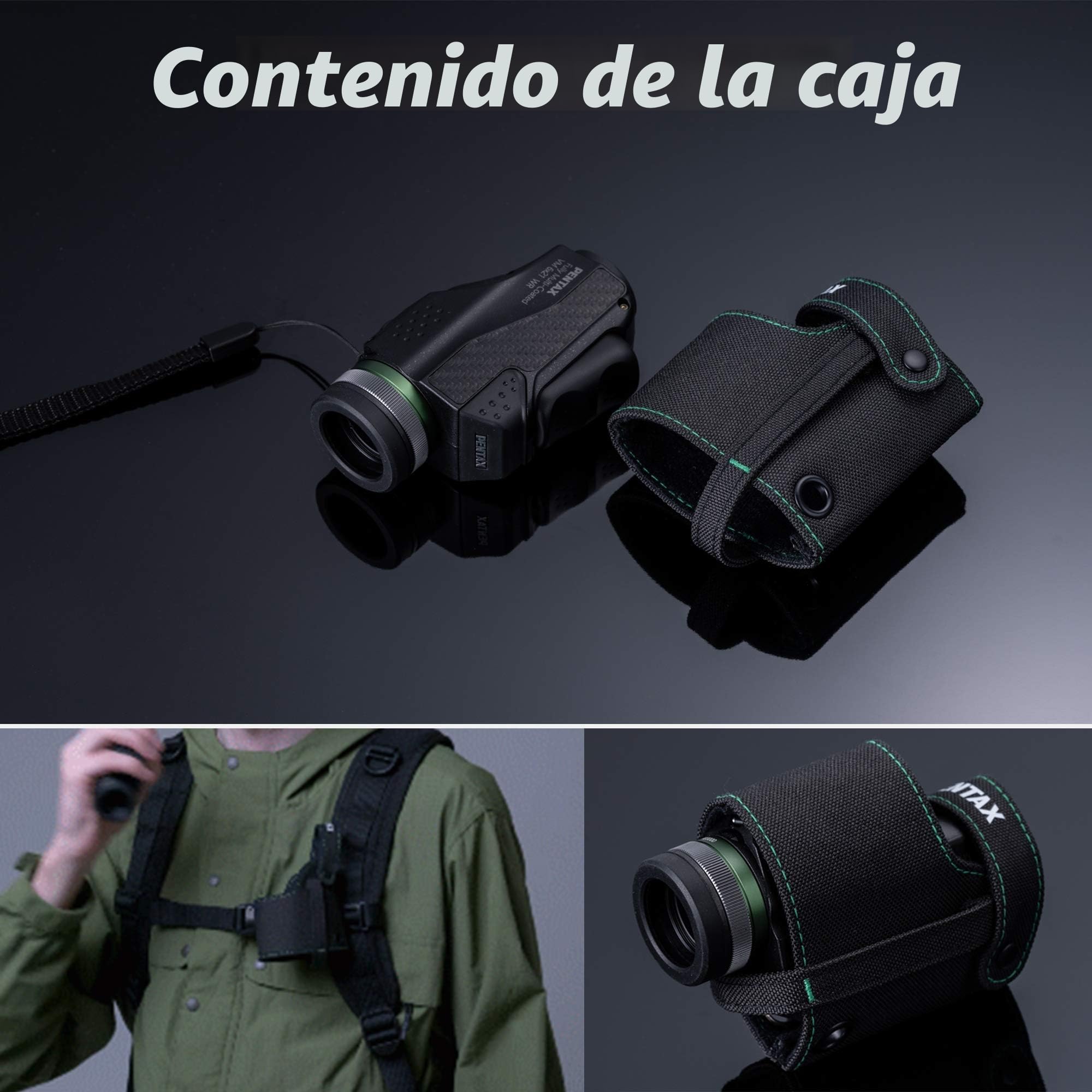 Pentax 63620 Monocular VM 6x21 WP Fácil de Usar con una Sola Mano Visión Brillante y Clara con Alto Contraste y excelente Rendimiento óptico Impermeable hasta 1 m Distancia mínima de Enfoque de 70cm