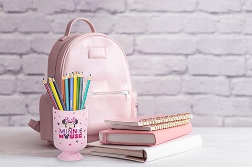 Miniatura 4 de Disney Minnie Mouse - Juego de baño de 2 piezas, dispensador de jabón y vaso rosa y negro, accesorios de baño de resina para niños