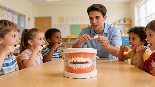 Miniatura 6 de Modelo de dientes estándar, YOFAN Kids Dental Teaching Study Supplies Adult Standard Typodont Demonstration Dental D