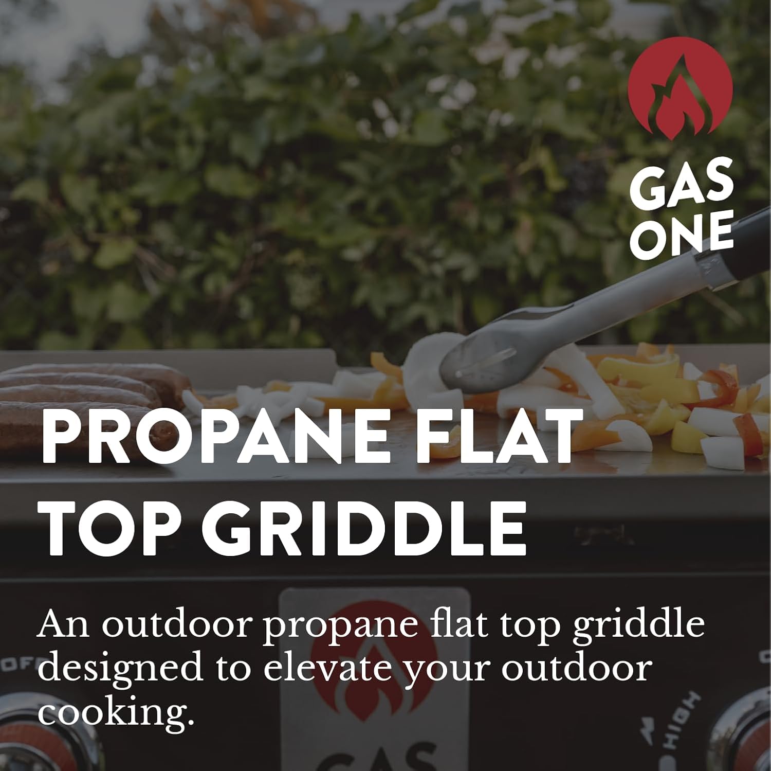 GasOne Foldable Propane Burner Grill – 28-Inch Flat Top Grill Griddle Cooking Station – 2 Burner Propane Grill with Pre-Seasoned Griddle – Professional Burners for Outdoor Cooking with Side Shelves