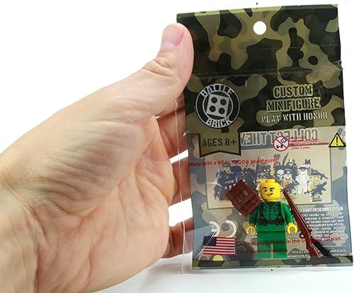 Miniatura 3 de Battle Brick Minifigura coleccionable personalizada del ejército estadounidense de la Segunda Guerra Mundial | Impreso en los Estados Unidos |