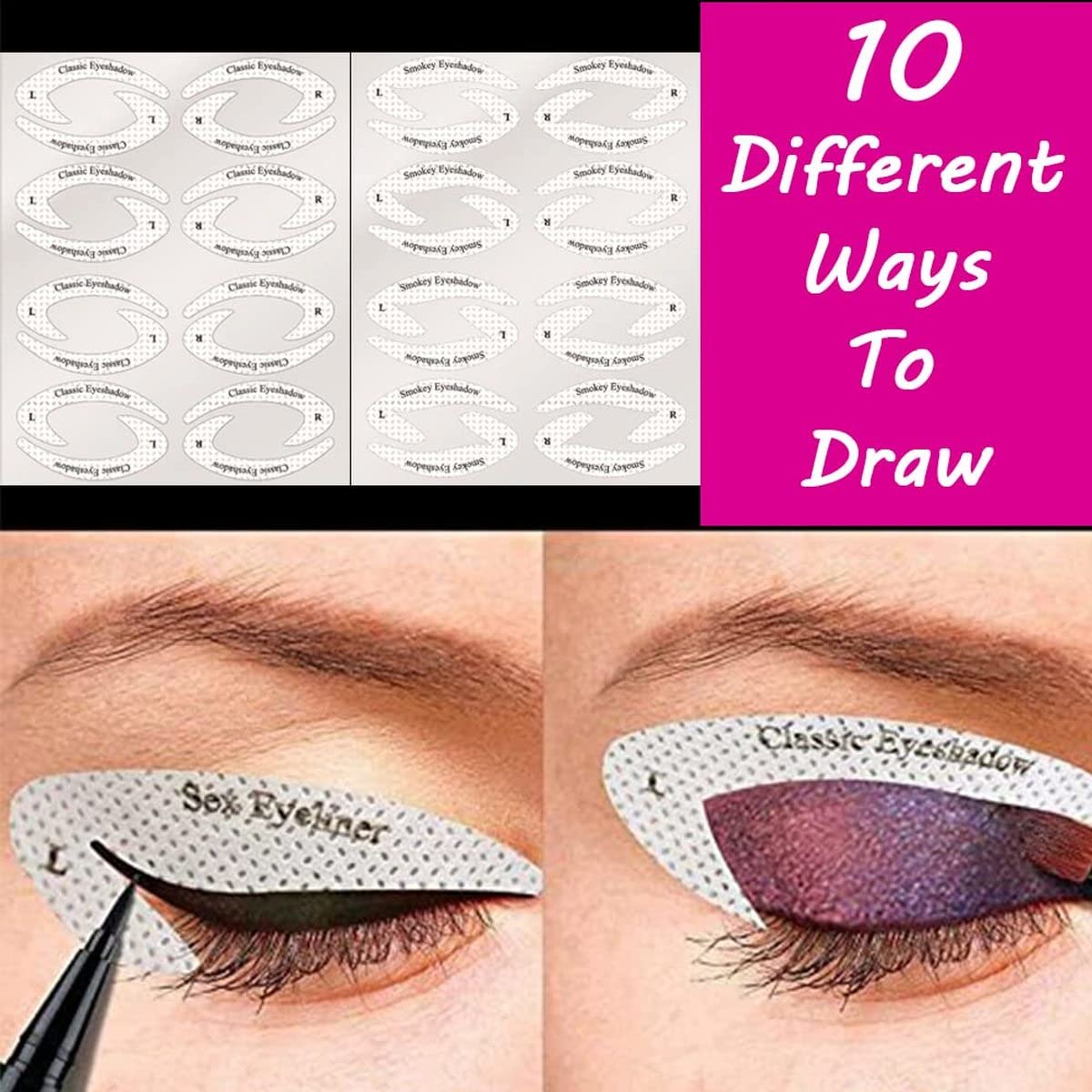 Lidschatten Schablone Set, Schnelles Augen Make Up Schablone
