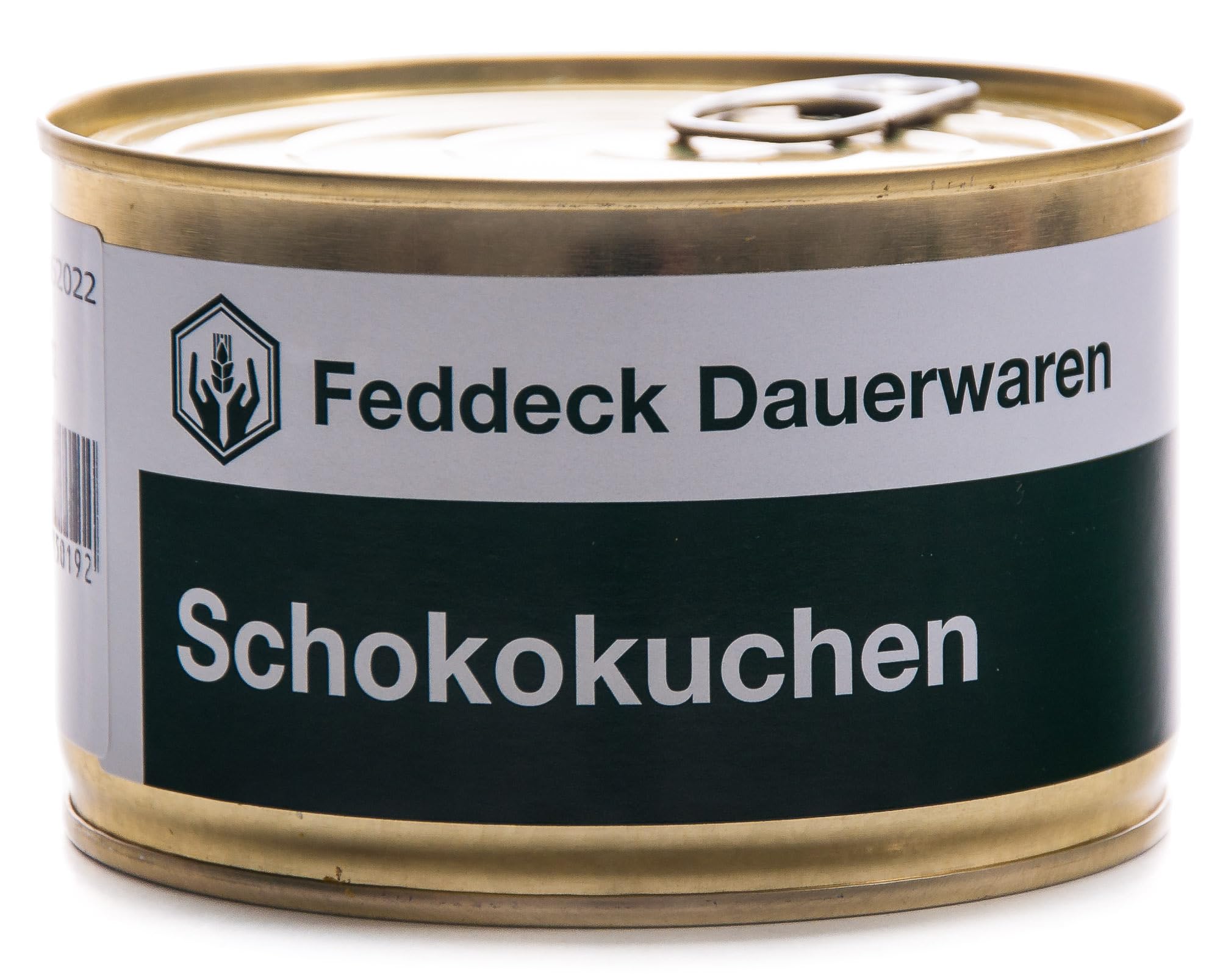 Feddeck Dauerwaren Dosenkuchen Schokoladenkuchen, in der Dose gebacken, mit Ring-Pull-Verschluss, 170 g Lebensmittel & Getränke