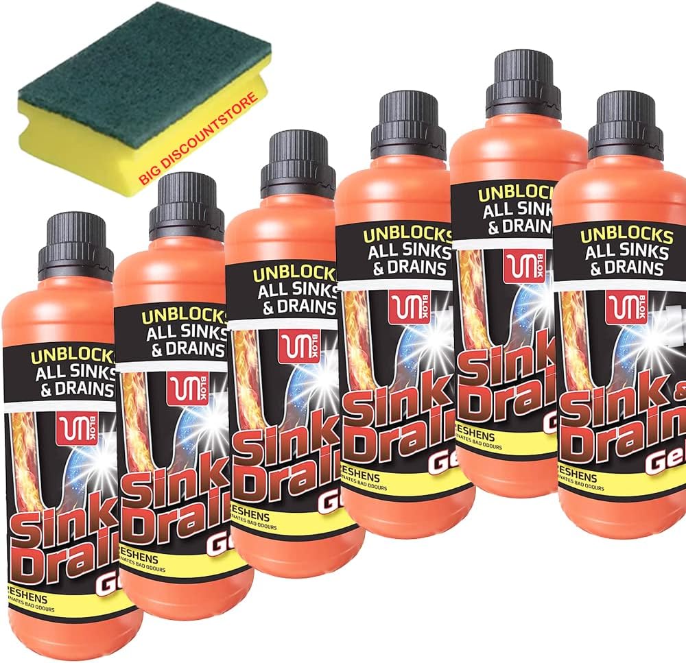 Industrial Heavy Duty Gel Sink Drain Extra Strong Unblocker Active