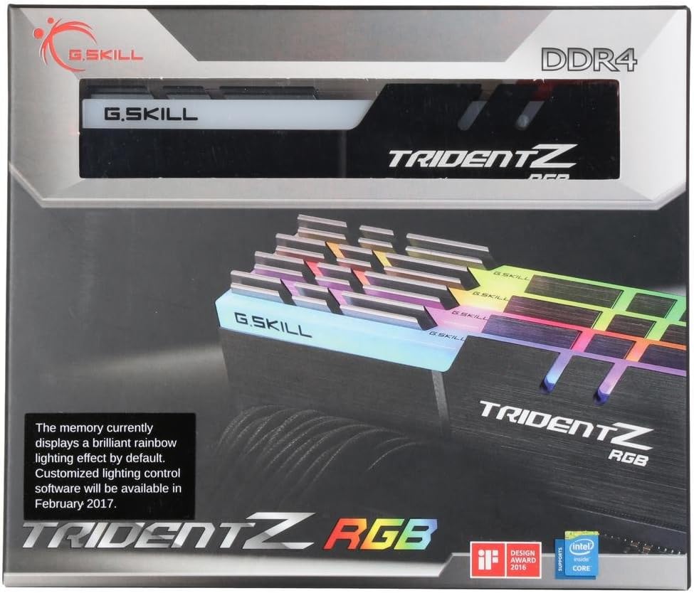 G.SKILL 64GB (4 x 16GB) TridentZ RGB Series DDR4 PC4 -28800 3600MHz for Intel Z270 Platform Desktop Memory Model thumbnail 4