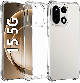 USTIYA Funda para OnePlus 15 5G Case Uso Rudo Bumper Shock-Absorción TPU Transparente Protector Cámara Carcasa con Cuatro Esquinas Espesamiento
