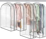 3 Pack Tous les sacs de vêtements transparents pour accrocher des vêtements Sacs de costumes guissés pour ranger les vêtements de rangement Sacs pour chemises, manteaux, robes