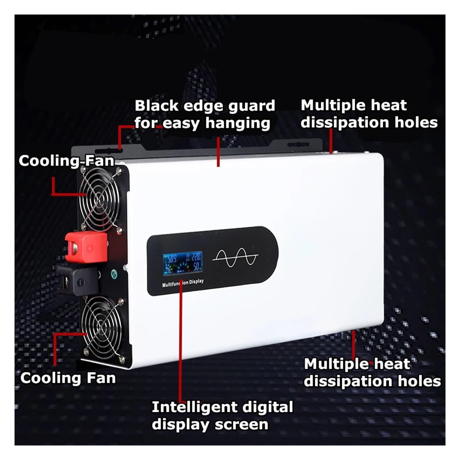 Inversor De Onda Sinusoidal Pura DC 12V 24V 48V 60V AC Cargador Portátil Inversores De Energía Solares Fuera De La Red(8000W,24V_50HZ)