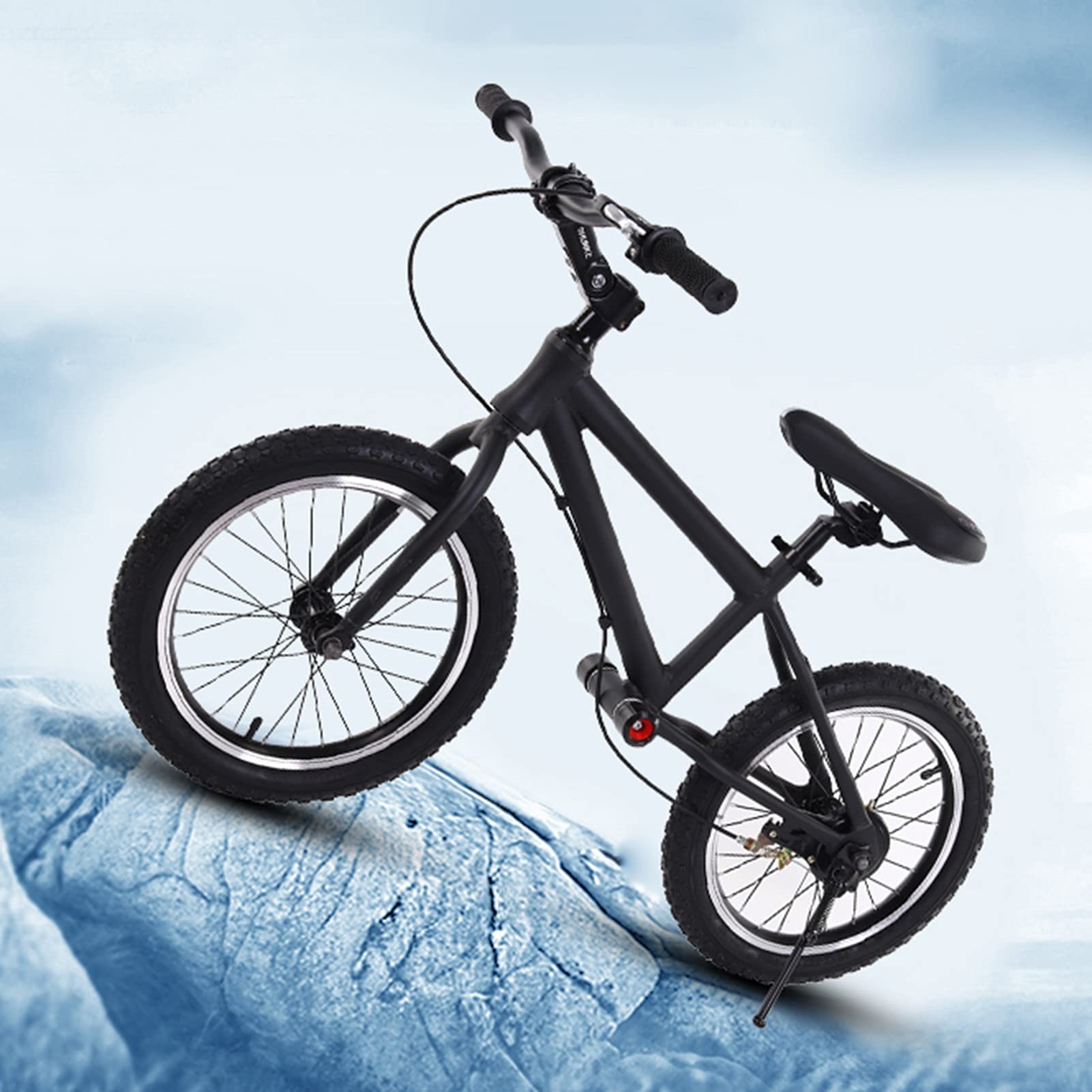 Bicicletta Senza Pedali Grande da 16" Bicicletta da Allenamento Grande Senza Pedali con Freno e cavalletto Sedile e Manubrio Regolabili per Adolescenti Principianti Adulti