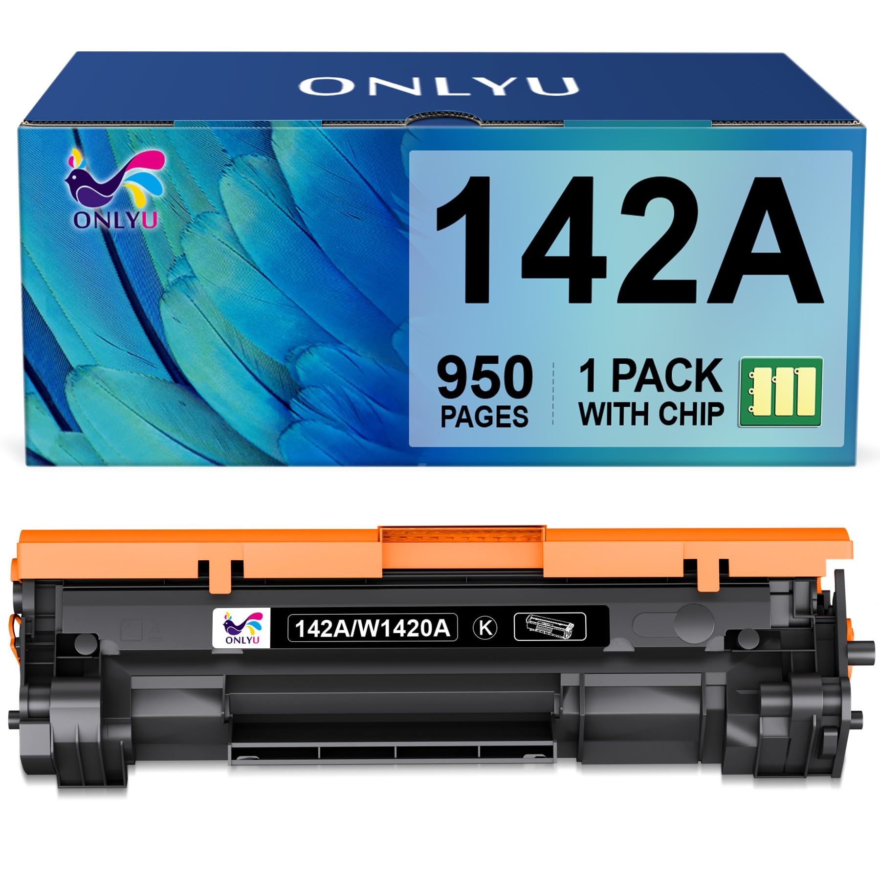 ONLYU 142A W1420A Toner Con Chip Compatibili per Toner HP Laserjet M140w per HP 142A W1420A 142X W1420X Cartucce di Toner per Laserjet Pro M110w M110 M139 M139w M140w M140 (1 Nero)