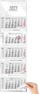 TOBJA Calendario de pared 2025, calendario mensual de pared con deslizador y suspensión reforzada, calendario de pared 202...