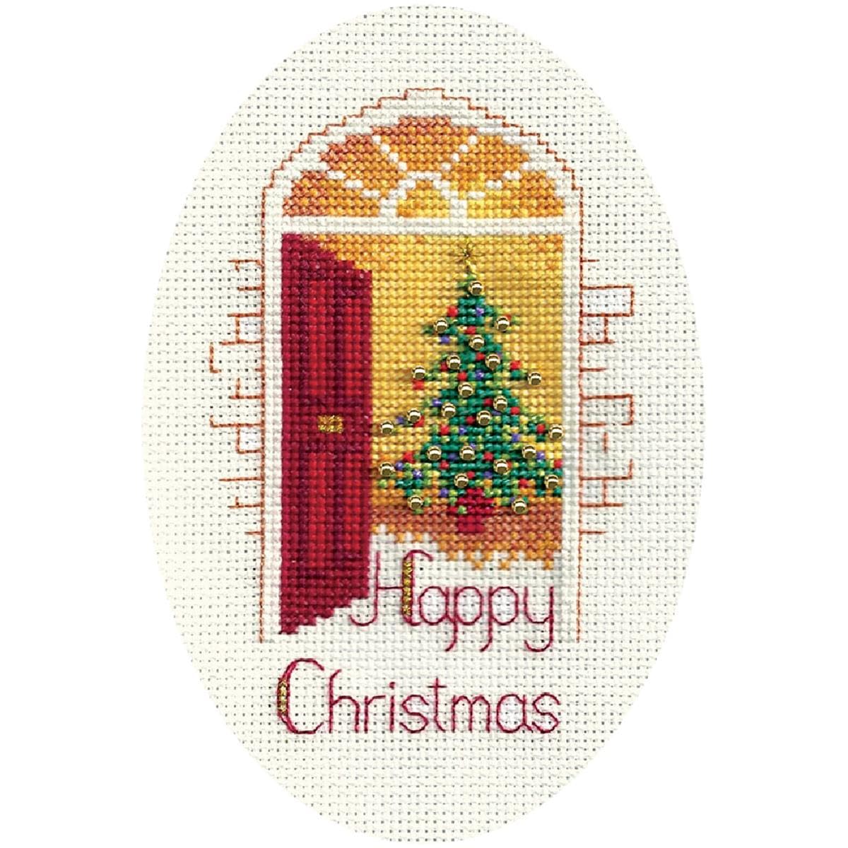 Derwentwater Designs Orange Christmas Card - Warm Welcome - Cdx34