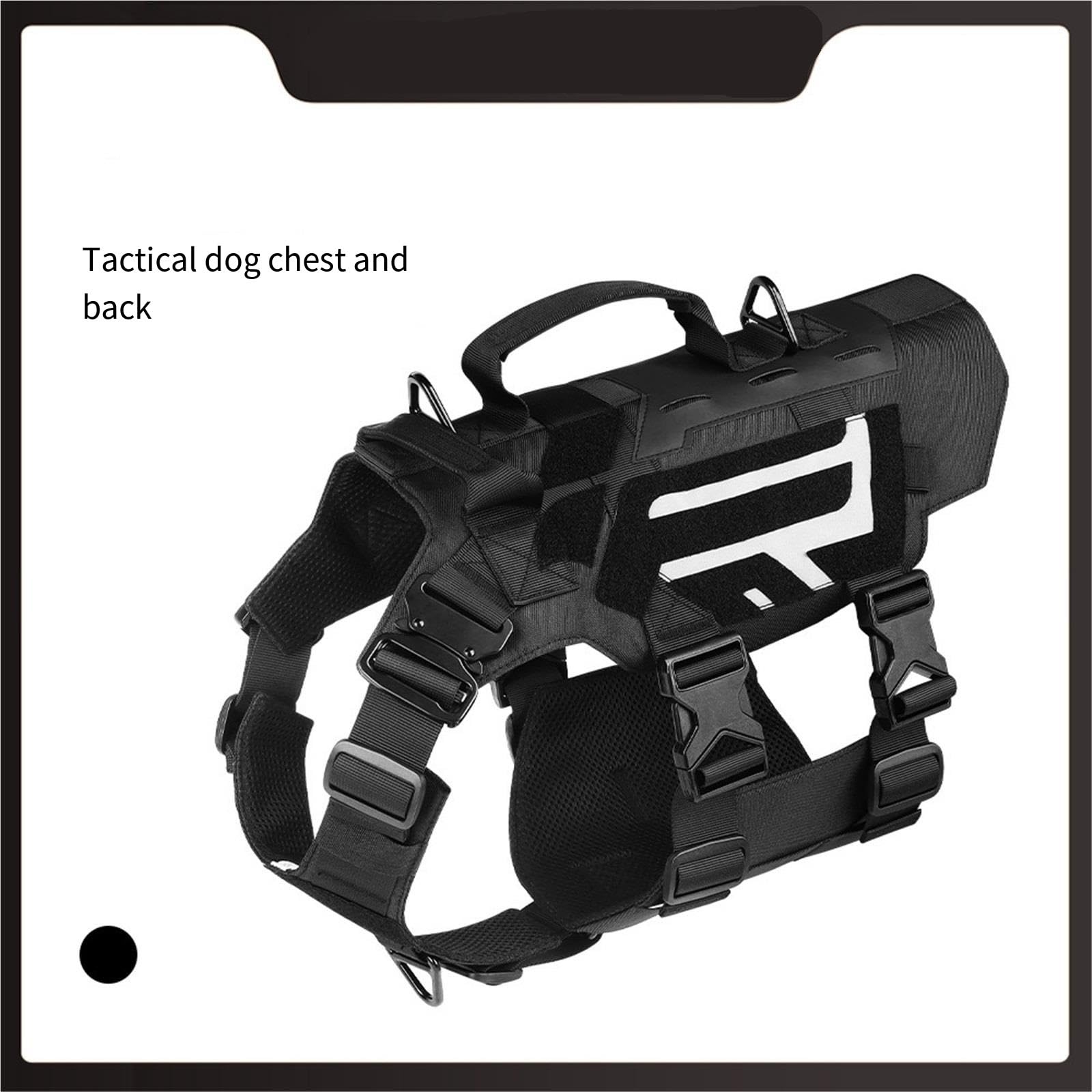 Dog Tacticals uprząż dla średnich i dużych ras - regulowana kamizelka dla zwierząt domowych z wyściełanym biustem i uchwytem (XL)