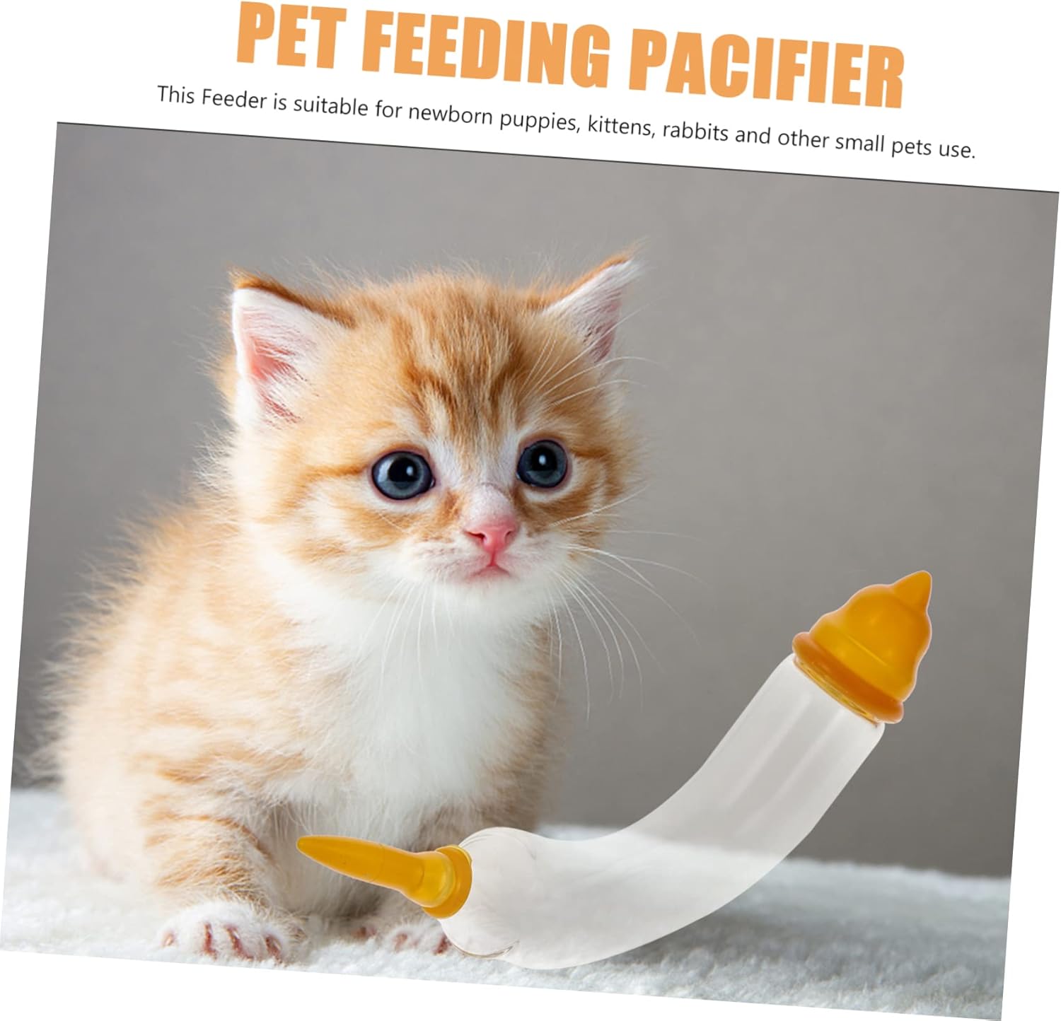 Mipcase 5sets Glass Pet Feeder Nipple for Newborn Puppies Kittens Kitten Feeding Tube Safe Odorless Pet Feeding Pacifier