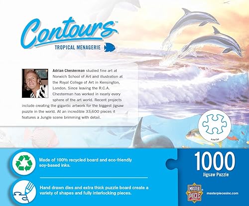 Miniatura 3 de MasterPieces Rompecabezas de 1000 piezas para adultos, familia o jóvenes, colección tropical de 26.5 x 21.5 pulgadas