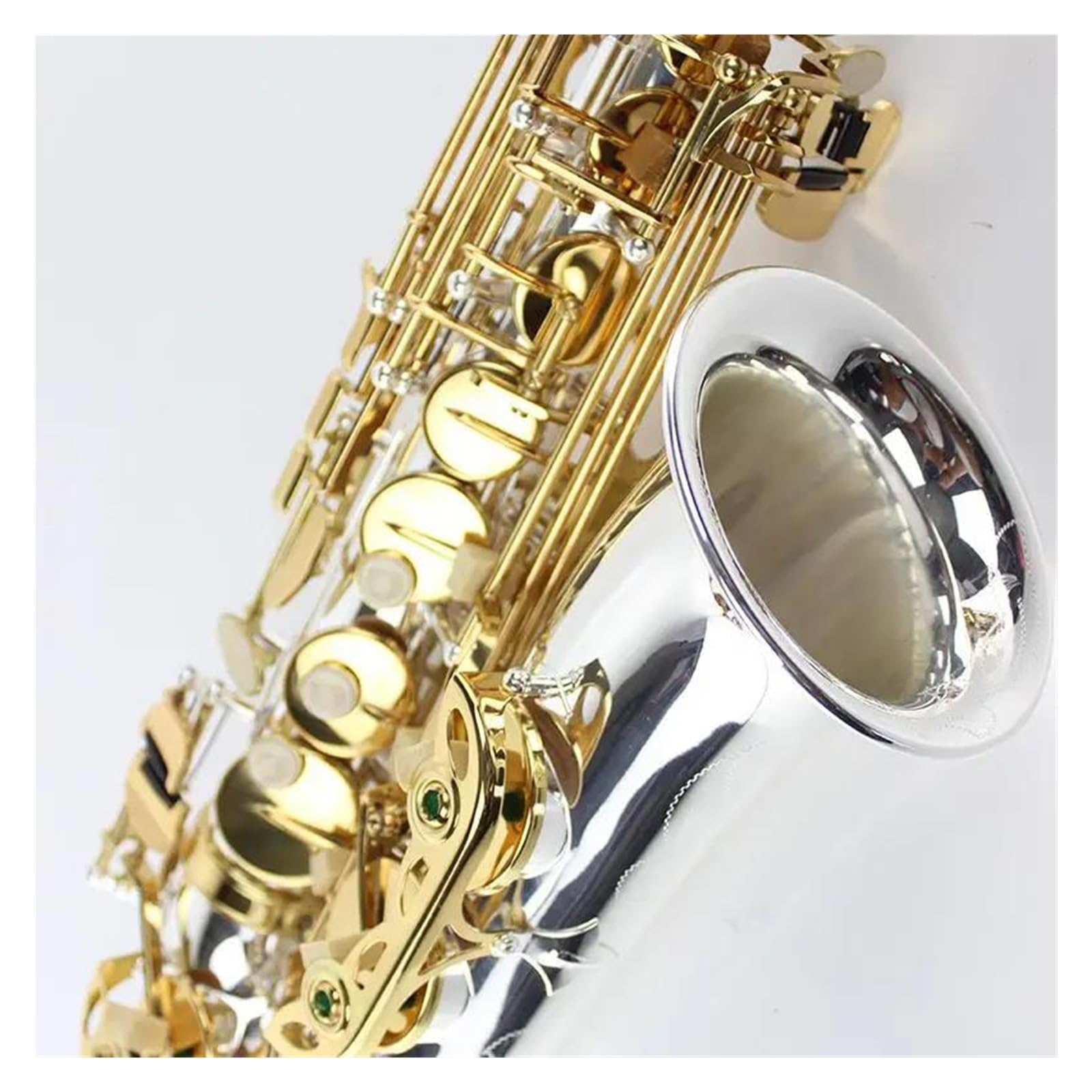 Srebrny Instrument Muzyczny Eb. Złoty Klucz Saksofon Altowy Z Ustnikiem profesjonalny Saksofon